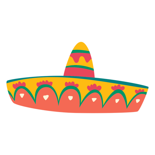 Day of the dead hat flat PNG Design