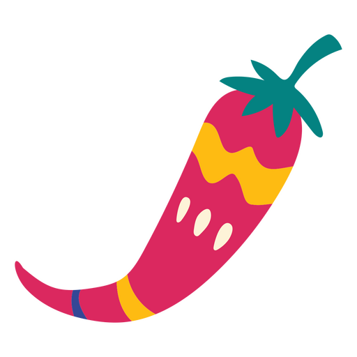 Day of the dead hot pepper flat PNG Design