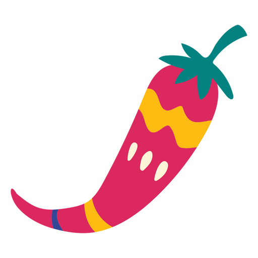 Día de los muertos pimiento picante plano Diseño PNG