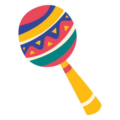 Día de muertos maraca mexicana recortada Diseño PNG