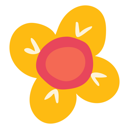 Dia de muertos flor amarilla plana Diseño PNG