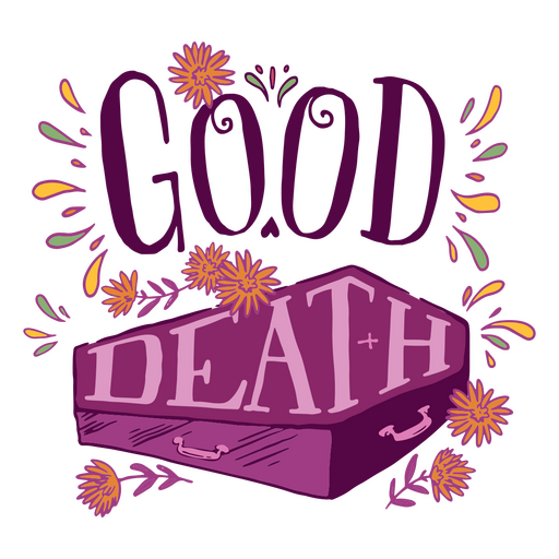 Letras de cita de buena muerte dia de los muertos Diseño PNG