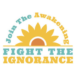 Kampf gegen Unwissenheit Klimawandel-Abzeichen PNG-Design
