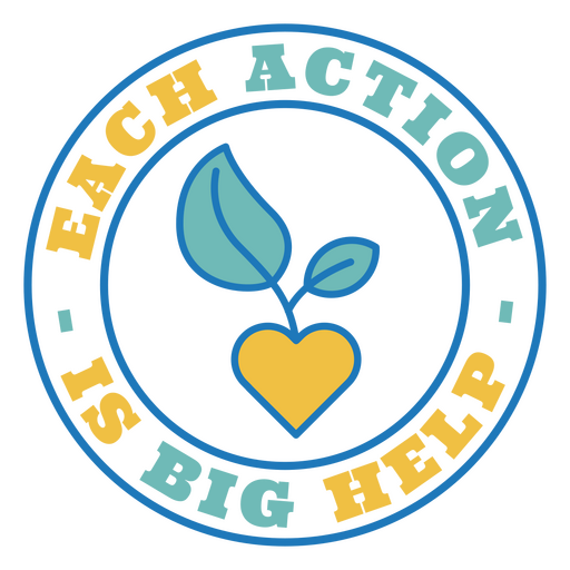 Actions big help climate change badge PNG Design