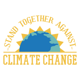Unidos contra la insignia del cambio climático Diseño PNG Transparent PNG
