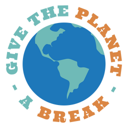 Dê ao planeta um distintivo de mudança climática Desenho PNG