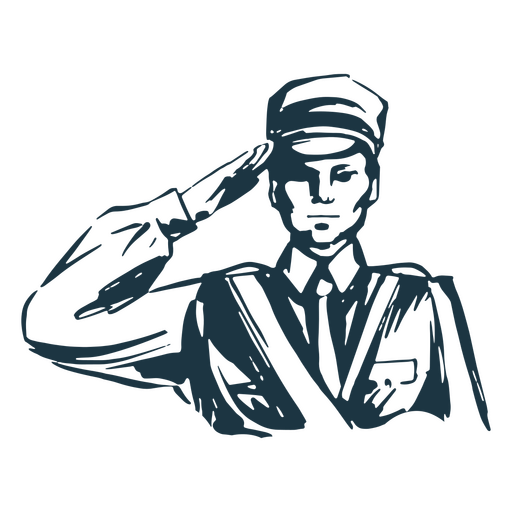 Elemento do dia dos veteranos de saudação do soldado Desenho PNG