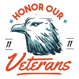 Veteran's day eagle badge PNG Design