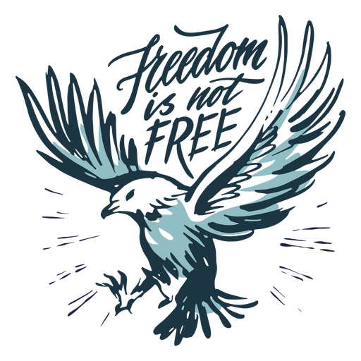 Veteran's day freedom eagle badge PNG Design