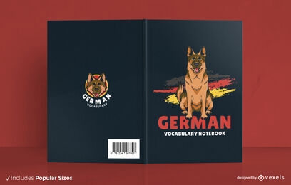 German vocabulary notebook book cover design