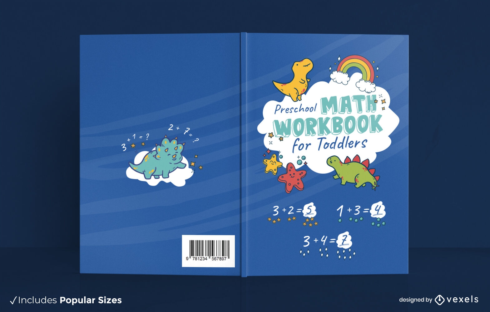 Precioso diseño de portada de libro de libro de matemáticas
