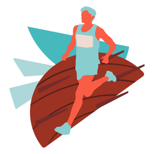 Athlete marathon man people PNG Design