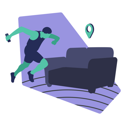 Couch-Marathon-Sportler PNG-Design