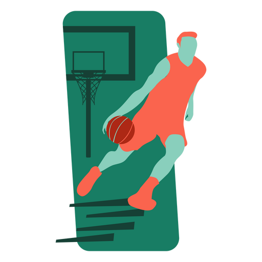 Basketball-Marathonsportler PNG-Design