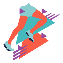 Corre maratón deportistas Diseño PNG
