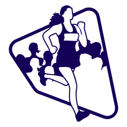Corredor em acidente vascular cerebral cheio de multidão Desenho PNG