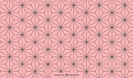 Asanoha leaves geometric pattern design