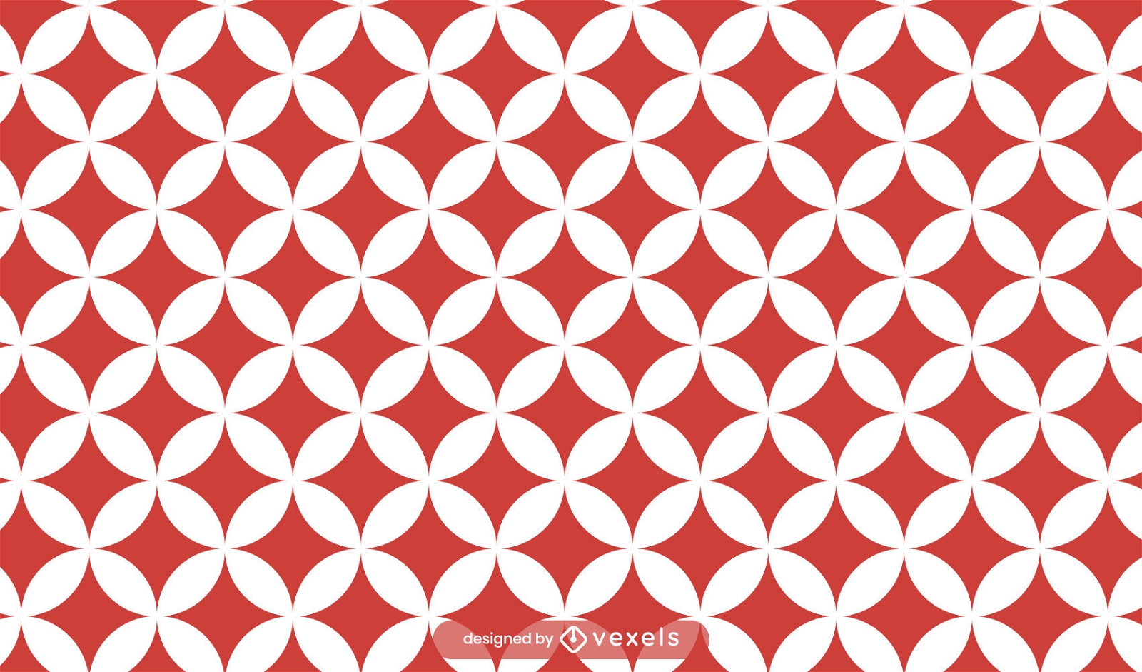 Red shippo japanese traditional pattern design