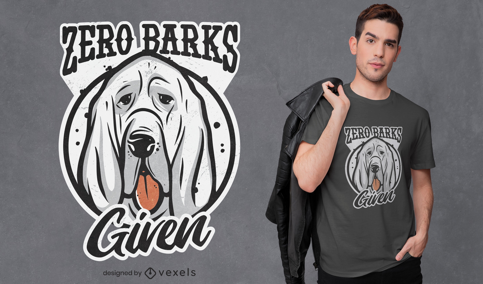 Ladridos con diseño de camiseta de perro divertido.