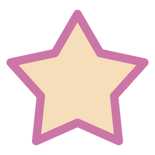 Traço de cor de estrela bonito Desenho PNG