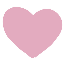 Lila Herz flach PNG-Design