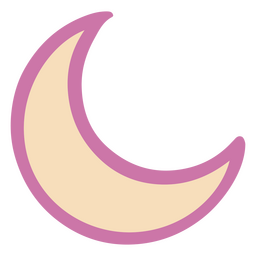 Traço de cor pastel meia-lua Desenho PNG