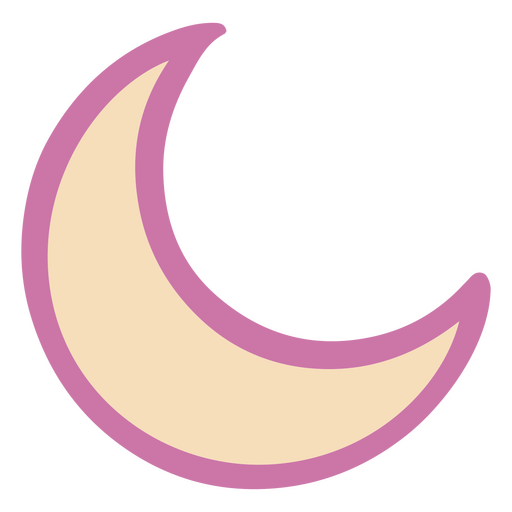 Pastel half moon color stroke 