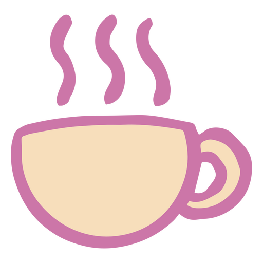 Curso de cor de xícara de café quente Desenho PNG