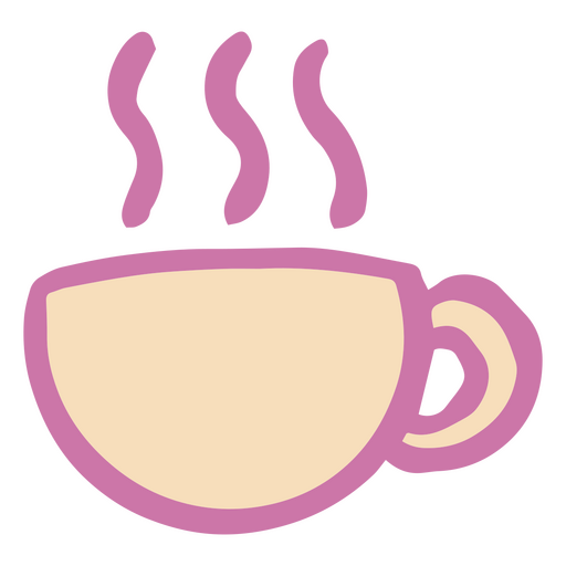 Hot coffee cup color stroke