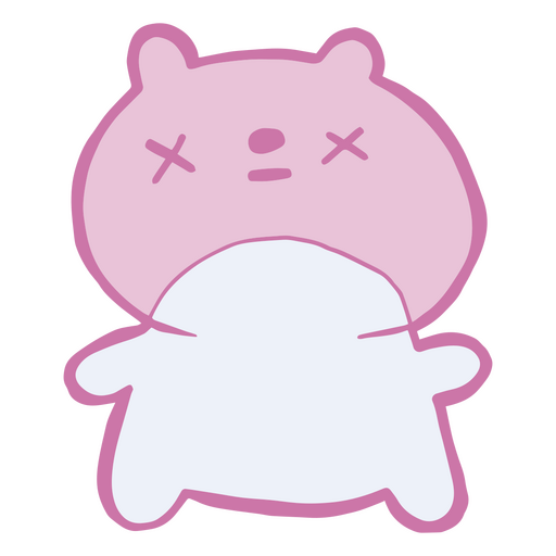 Trazo de color de peluche de hámster Diseño PNG