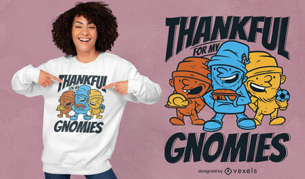 Design de camisetas dos amigos do Gnomies