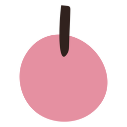 Rosa Frucht flach PNG-Design