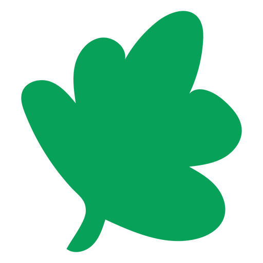 Cute green leaf flat PNG Design
