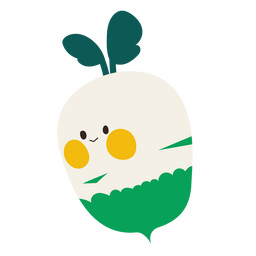Personajes vegetales planos Diseño PNG