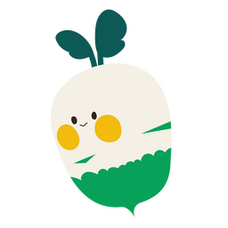 Vegetable characters flat PNG Design