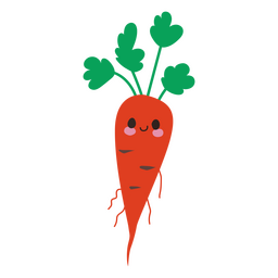 Vegetable characters carrot flat PNG Design Transparent PNG