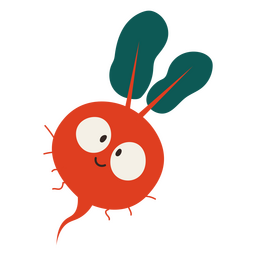 Vegetable characters beetroot flat PNG Design