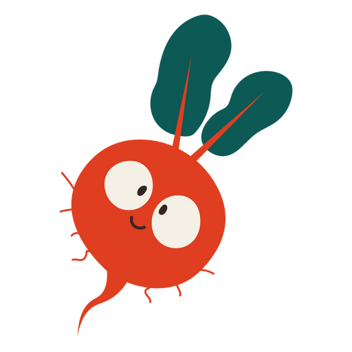 Vegetable characters beetroot flat PNG Design