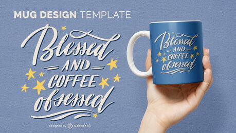 Motivational coffee quote mug design