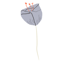 Lilac tulip semi flat PNG Design