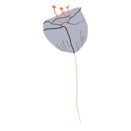 Tulipa lil?s semi plana Desenho PNG