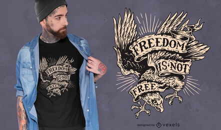 Flying eagle animal freedom t-shirt design