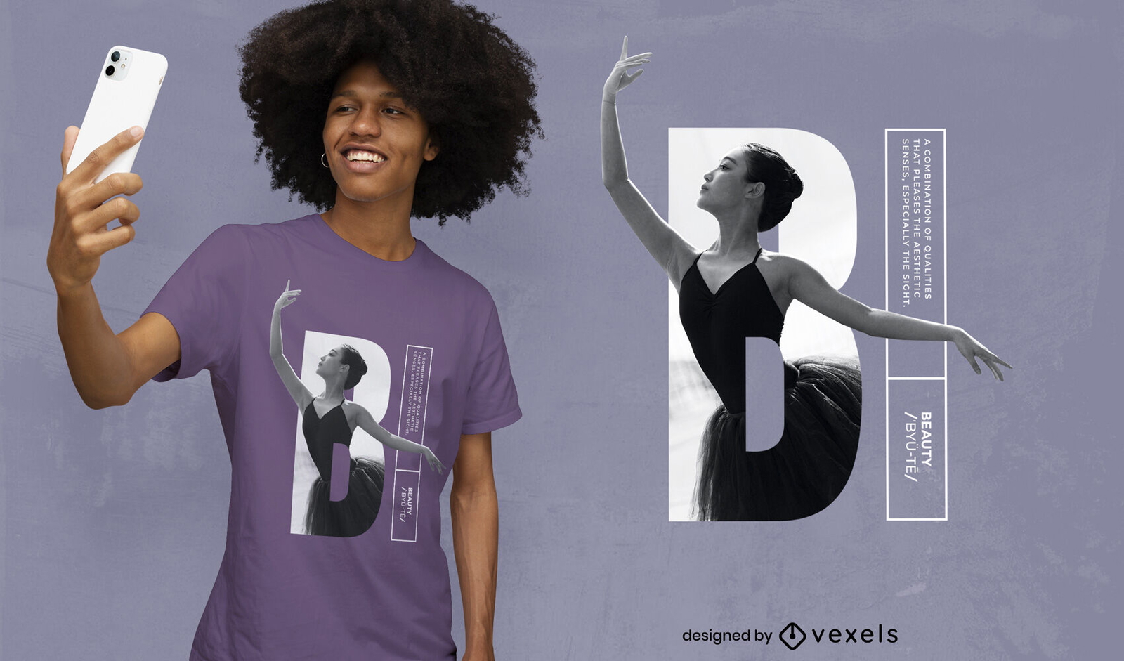 Diseño de camiseta de ballet girl psd