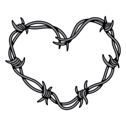 Wild west metal barbed wire heart PNG Design Transparent PNG