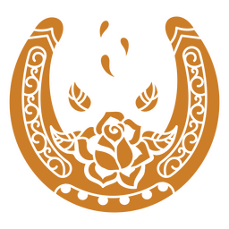 Ferradura floral do oeste selvagem cortada Desenho PNG