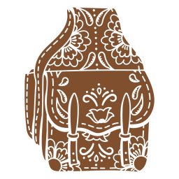 Wildwestbraune Satteltasche ausgeschnitten PNG-Design