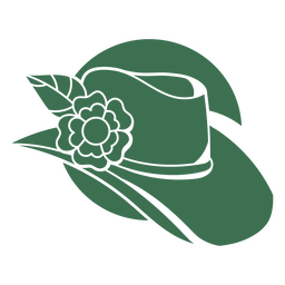 Wild west green cowboy hat cut out PNG Design Transparent PNG