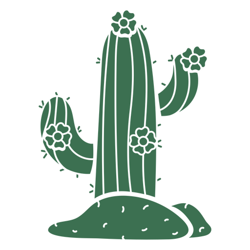 Wild west desert cactus cut out PNG Design