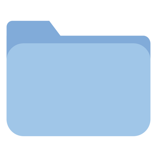 Blauer Ordner quadratisch PNG-Design