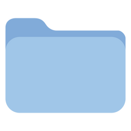 Pasta azul arredondada Desenho PNG